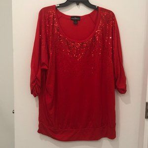 NWOT Karen Brooks red top 1X
